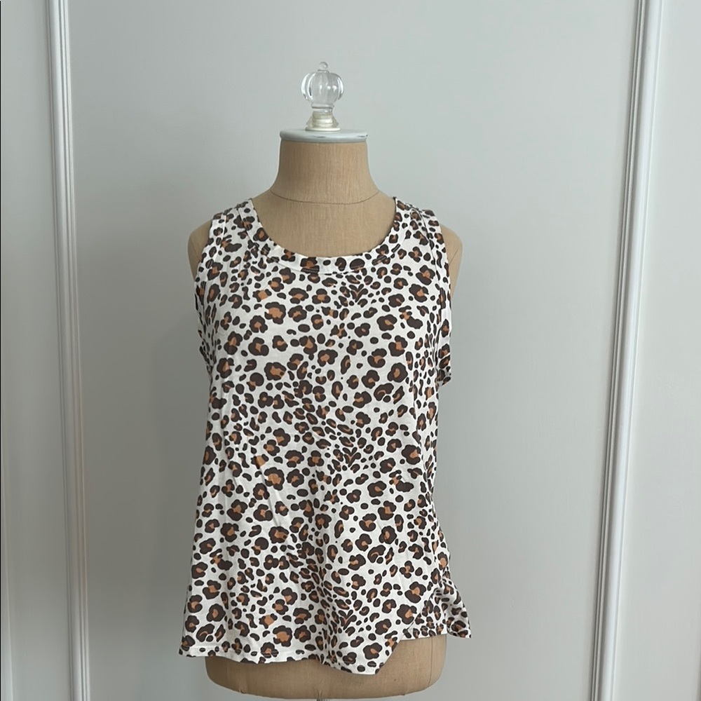 Cute w/ a little edge! Anthropologie Dolan Leopard Print Sleeveless Top, XS, NWT